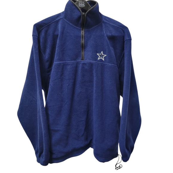 Dallas Cowboys Quarter-Zip Embroidered Logo Long-Sleeves Oversized Fleece XL - Picture 1 of 7